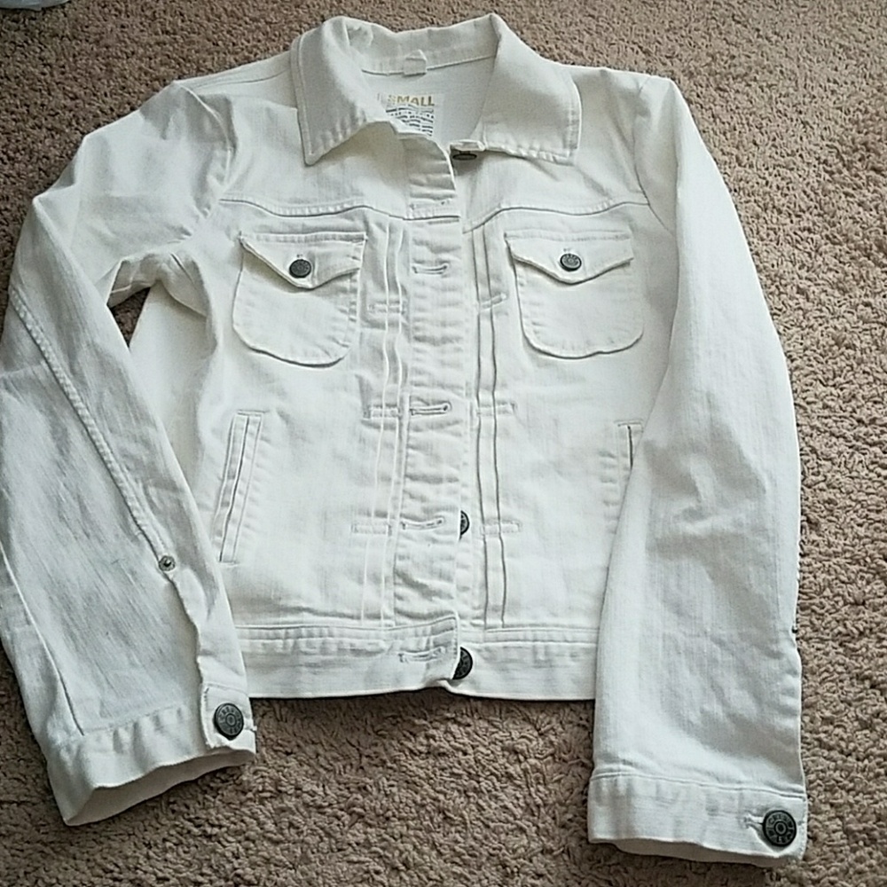 J. Crew White Jean Jacket